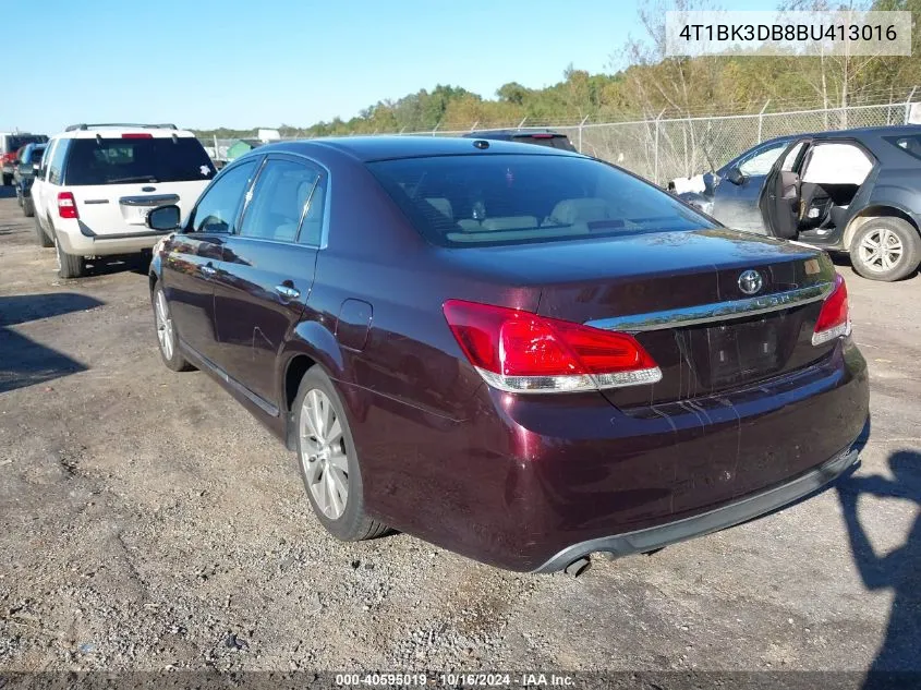 2011 Toyota Avalon Limited VIN: 4T1BK3DB8BU413016 Lot: 40595019