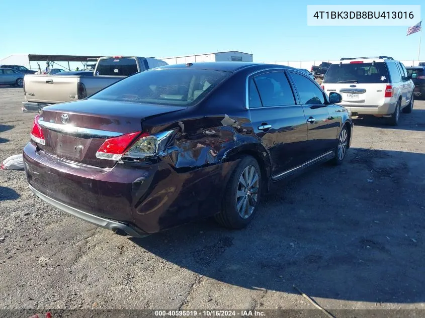 2011 Toyota Avalon Limited VIN: 4T1BK3DB8BU413016 Lot: 40595019