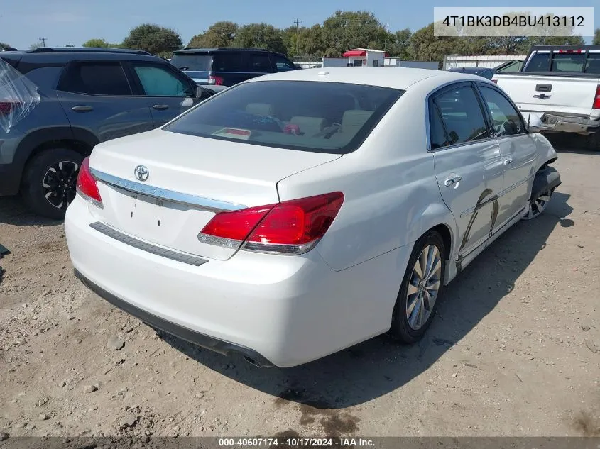 2011 Toyota Avalon Limited VIN: 4T1BK3DB4BU413112 Lot: 40607174