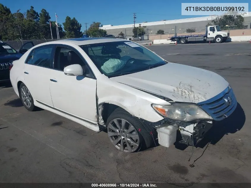 2011 Toyota Avalon Limited VIN: 4T1BK3DB0BU399192 Lot: 40608966