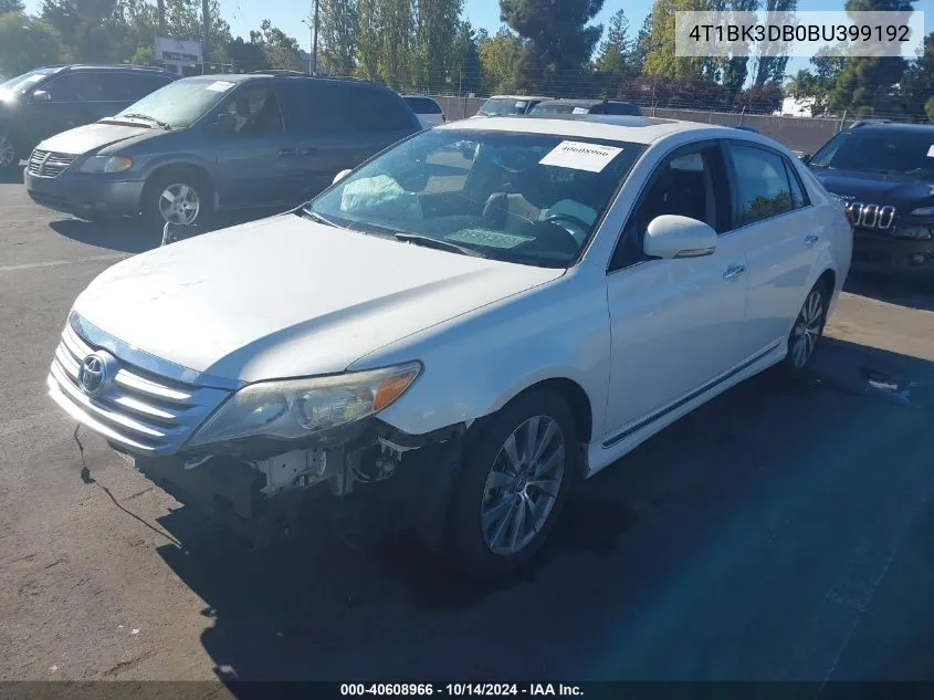 2011 Toyota Avalon Limited VIN: 4T1BK3DB0BU399192 Lot: 40608966