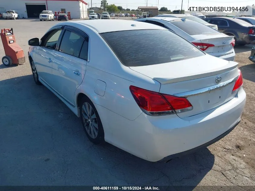 2011 Toyota Avalon Limited VIN: 4T1BK3DB5BU394456 Lot: 40611159