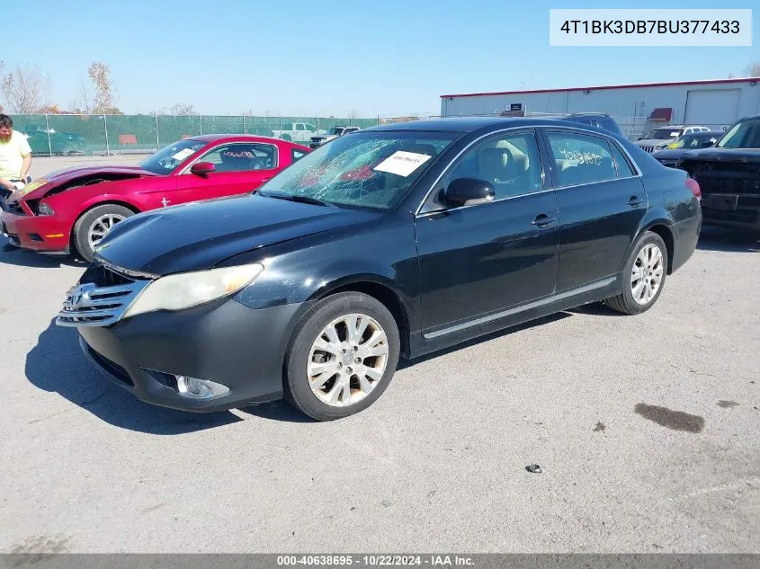 2011 Toyota Avalon VIN: 4T1BK3DB7BU377433 Lot: 40638695