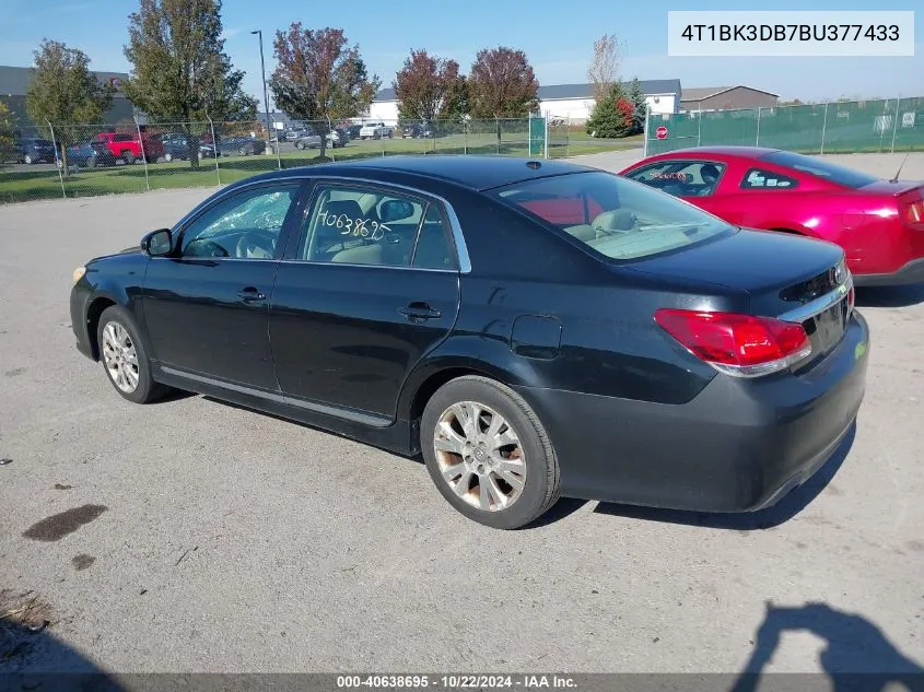 2011 Toyota Avalon VIN: 4T1BK3DB7BU377433 Lot: 40638695