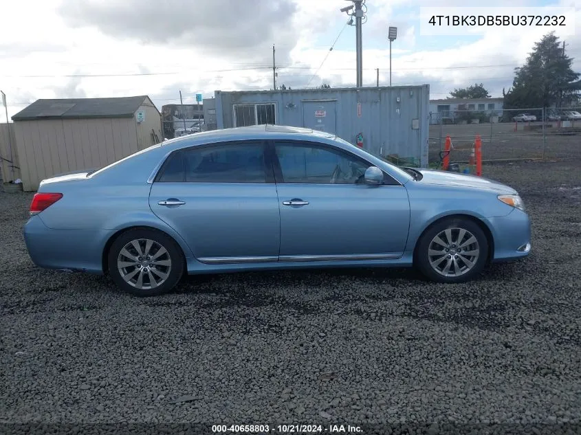 2011 Toyota Avalon Limited VIN: 4T1BK3DB5BU372232 Lot: 40658803