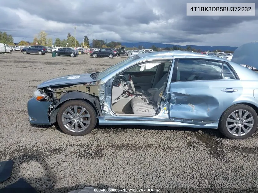 2011 Toyota Avalon Limited VIN: 4T1BK3DB5BU372232 Lot: 40658803