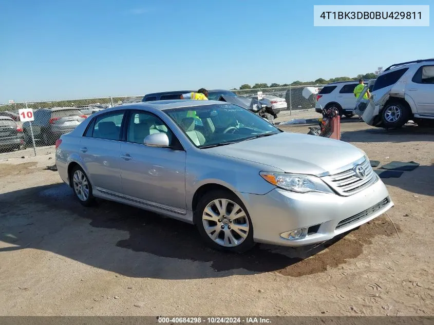 2011 Toyota Avalon Limited VIN: 4T1BK3DB0BU429811 Lot: 40684298