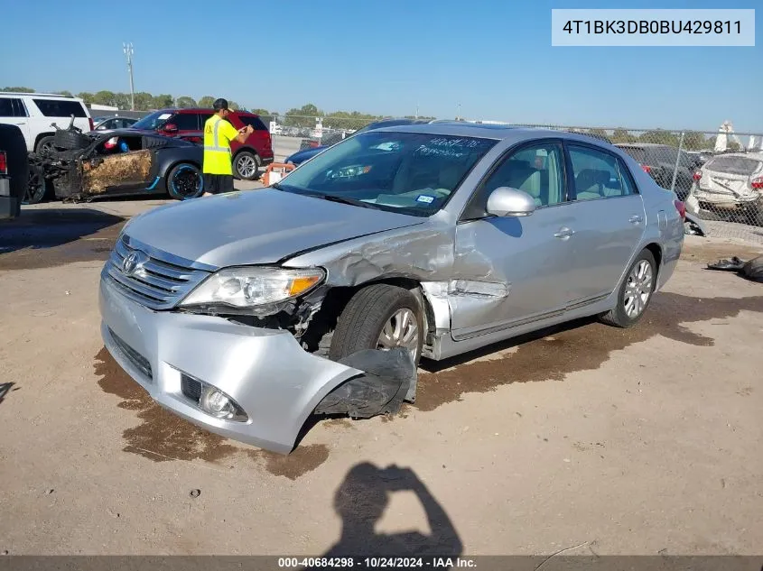 2011 Toyota Avalon Limited VIN: 4T1BK3DB0BU429811 Lot: 40684298