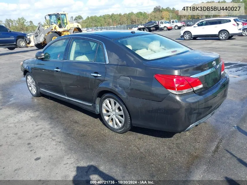 2011 Toyota Avalon Limited VIN: 4T1BK3DB5BU440027 Lot: 40721735