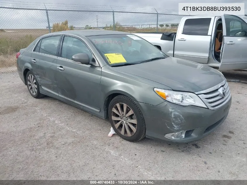 2011 Toyota Avalon Limited VIN: 4T1BK3DB8BU393530 Lot: 40740433