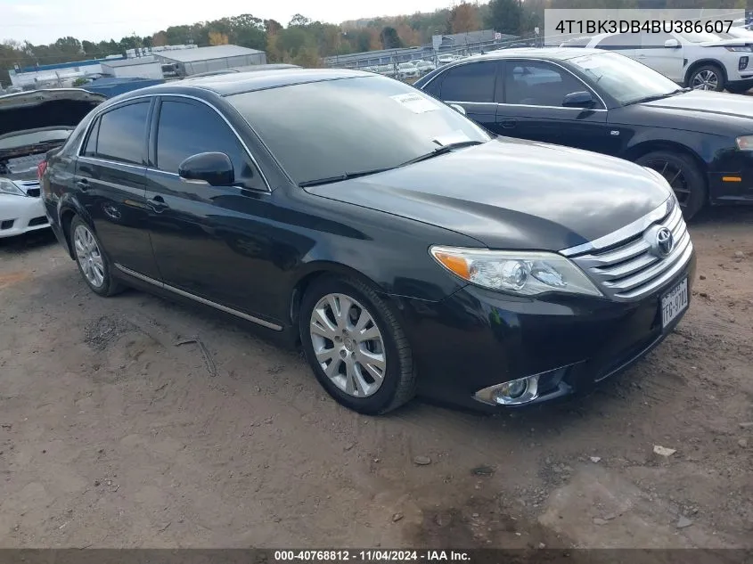 2011 Toyota Avalon VIN: 4T1BK3DB4BU386607 Lot: 40768812