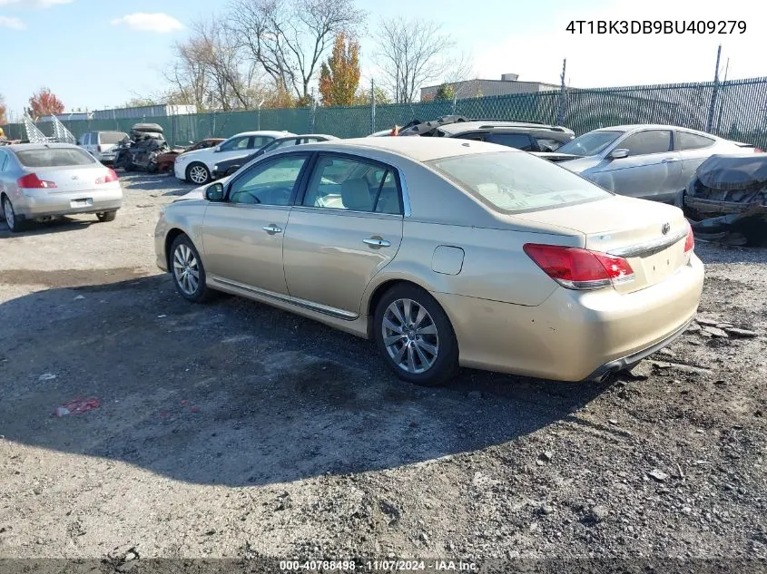 2011 Toyota Avalon Limited VIN: 4T1BK3DB9BU409279 Lot: 40788498