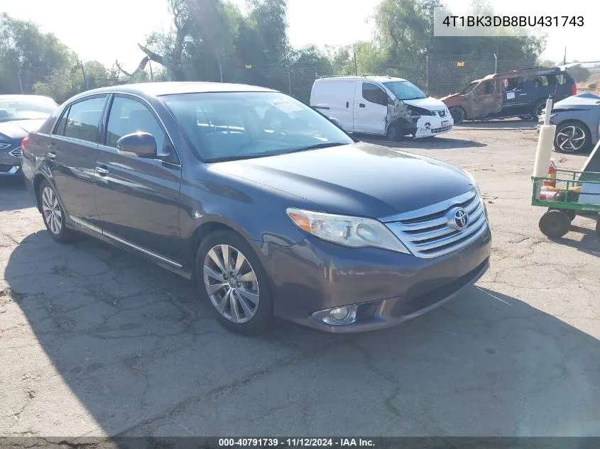 4T1BK3DB8BU431743 2011 Toyota Avalon Limited