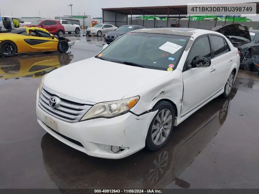 2011 Toyota Avalon Limited VIN: 4T1BK3DB7BU398749 Lot: 40812643