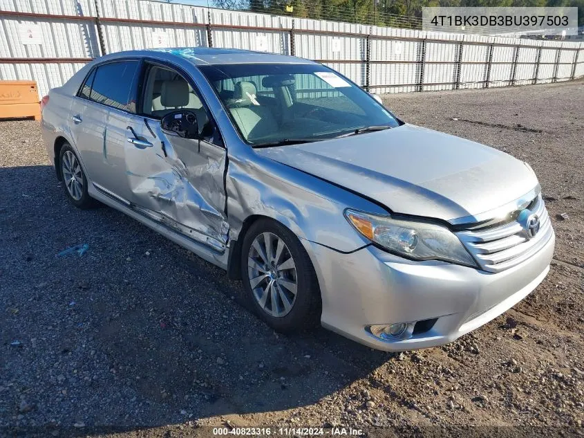 2011 Toyota Avalon Limited VIN: 4T1BK3DB3BU397503 Lot: 40823316