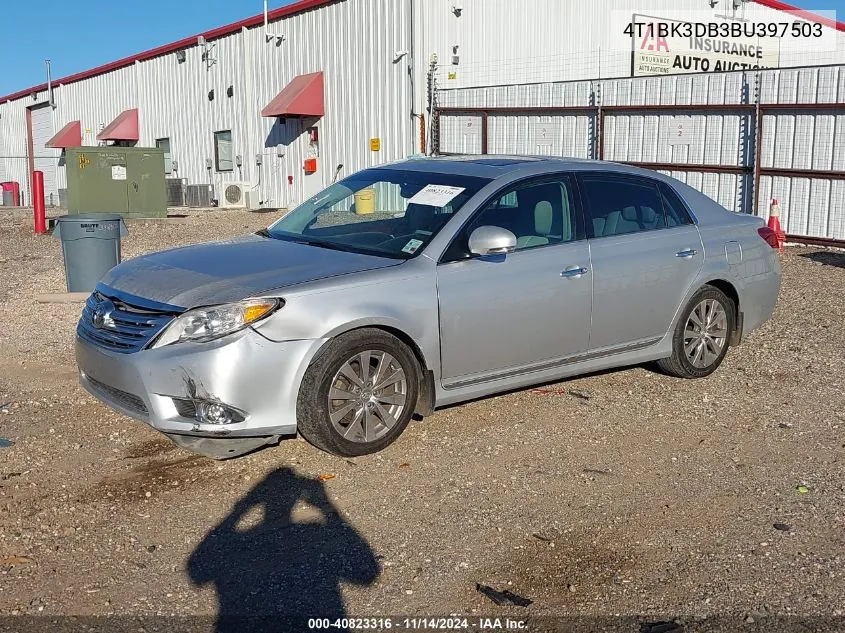 2011 Toyota Avalon Limited VIN: 4T1BK3DB3BU397503 Lot: 40823316