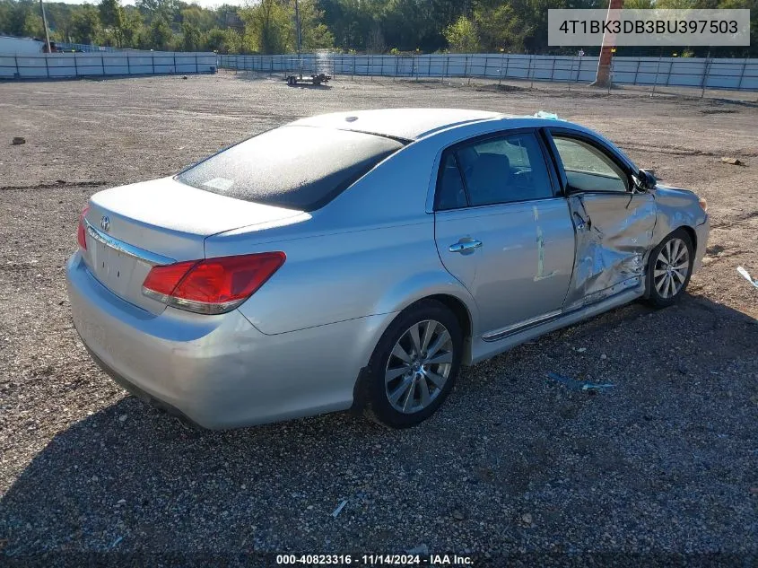 2011 Toyota Avalon Limited VIN: 4T1BK3DB3BU397503 Lot: 40823316