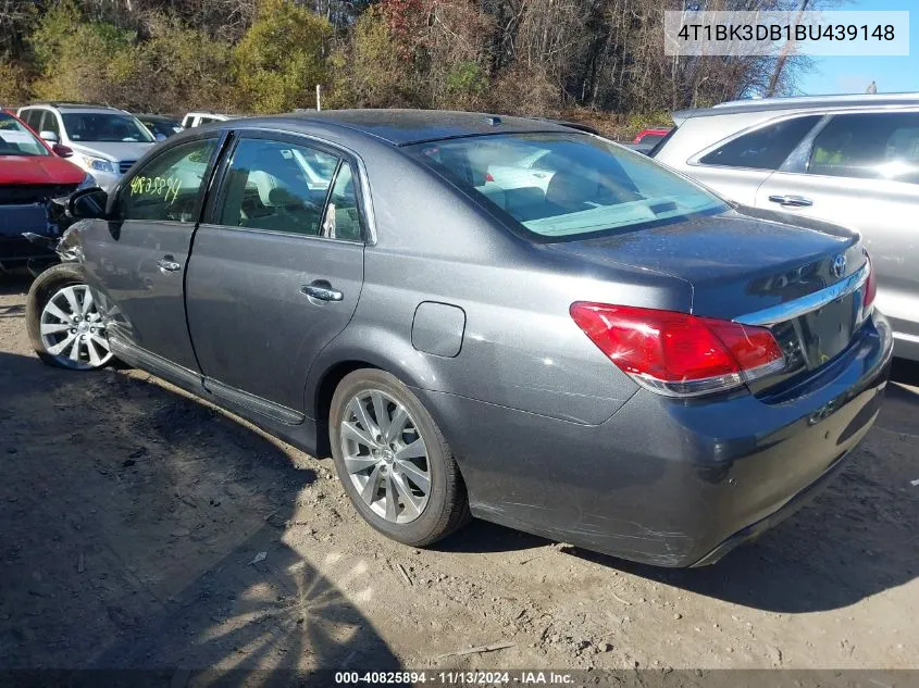 2011 Toyota Avalon Limited VIN: 4T1BK3DB1BU439148 Lot: 40825894