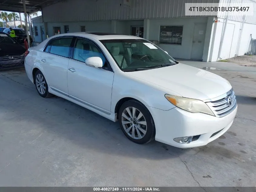 2011 Toyota Avalon Limited VIN: 4T1BK3DB1BU375497 Lot: 40827249