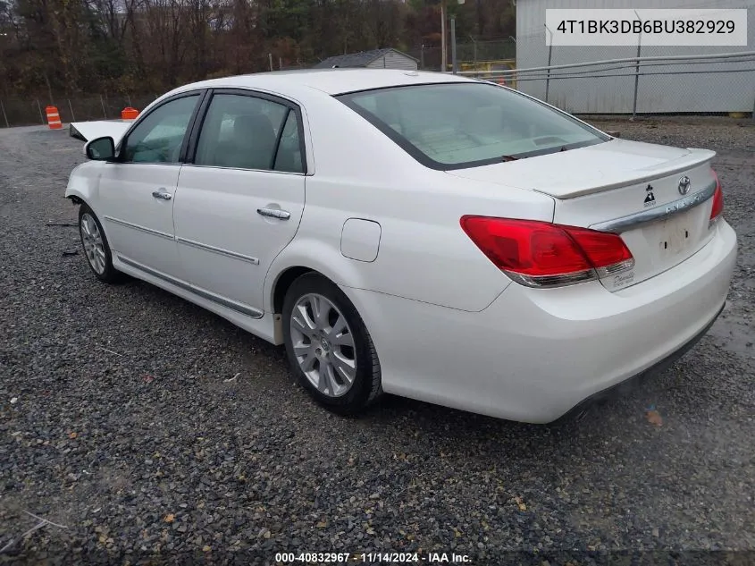 2011 Toyota Avalon VIN: 4T1BK3DB6BU382929 Lot: 40832967