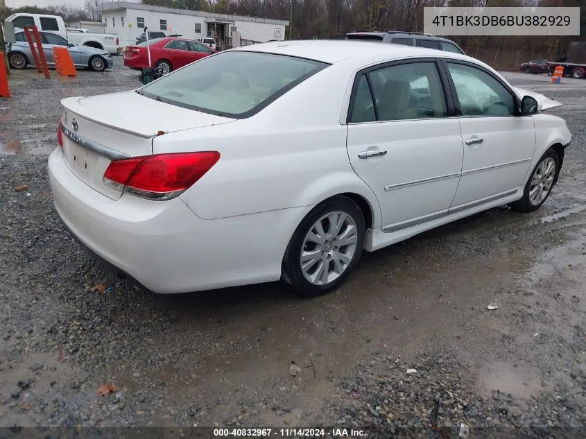 2011 Toyota Avalon VIN: 4T1BK3DB6BU382929 Lot: 40832967