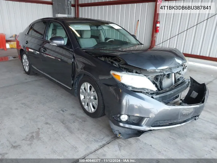 2011 Toyota Avalon VIN: 4T1BK3DB6BU387841 Lot: 40845377