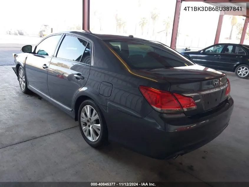 2011 Toyota Avalon VIN: 4T1BK3DB6BU387841 Lot: 40845377