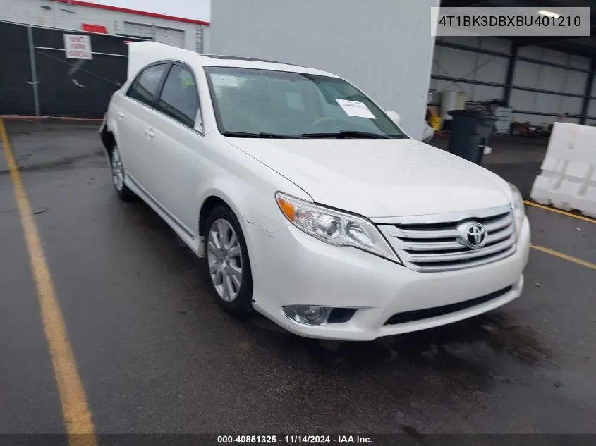 2011 Toyota Avalon VIN: 4T1BK3DBXBU401210 Lot: 40851325