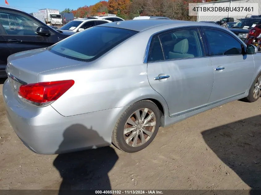 2011 Toyota Avalon Limited VIN: 4T1BK3DB6BU437461 Lot: 40853102