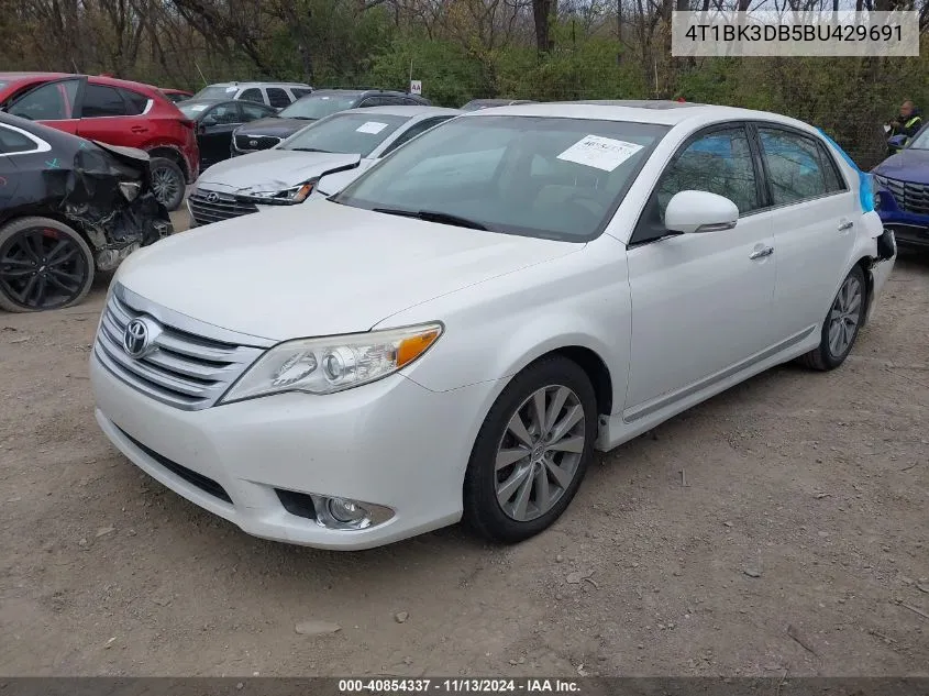 2011 Toyota Avalon Limited VIN: 4T1BK3DB5BU429691 Lot: 40854337