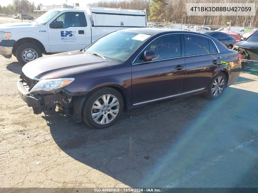 2011 Toyota Avalon VIN: 4T1BK3DB8BU427059 Lot: 40858905