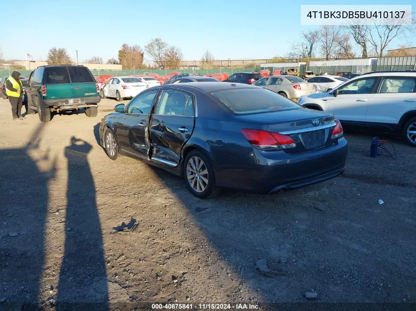 2011 Toyota Avalon Limited VIN: 4T1BK3DB5BU410137 Lot: 40875841