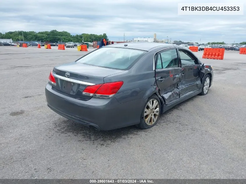 2012 Toyota Avalon VIN: 4T1BK3DB4CU453353 Lot: 39801643