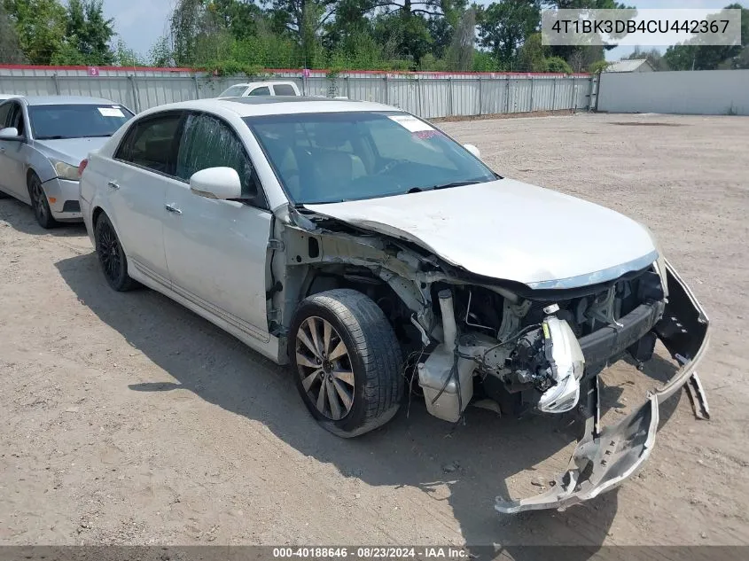 2012 Toyota Avalon Limited VIN: 4T1BK3DB4CU442367 Lot: 40188646