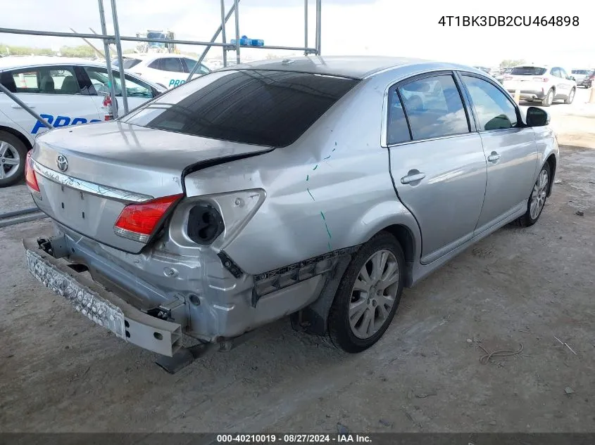 4T1BK3DB2CU464898 2012 Toyota Avalon