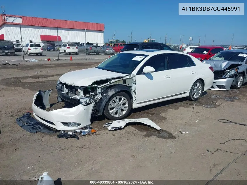 2012 Toyota Avalon VIN: 4T1BK3DB7CU445991 Lot: 40339884