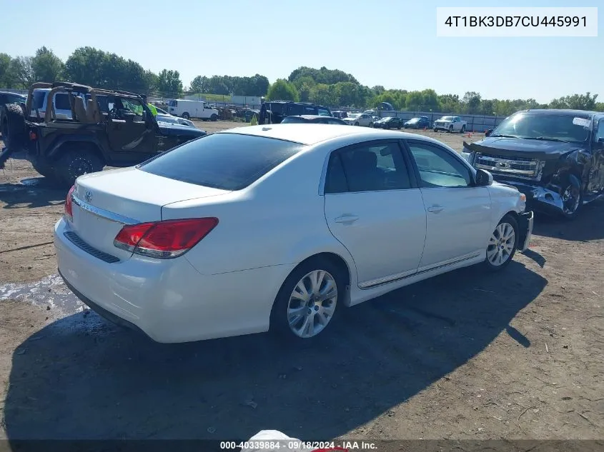 4T1BK3DB7CU445991 2012 Toyota Avalon