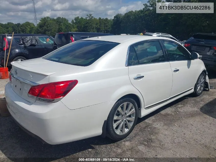 2012 Toyota Avalon Limited VIN: 4T1BK3DB5CU462286 Lot: 40369109