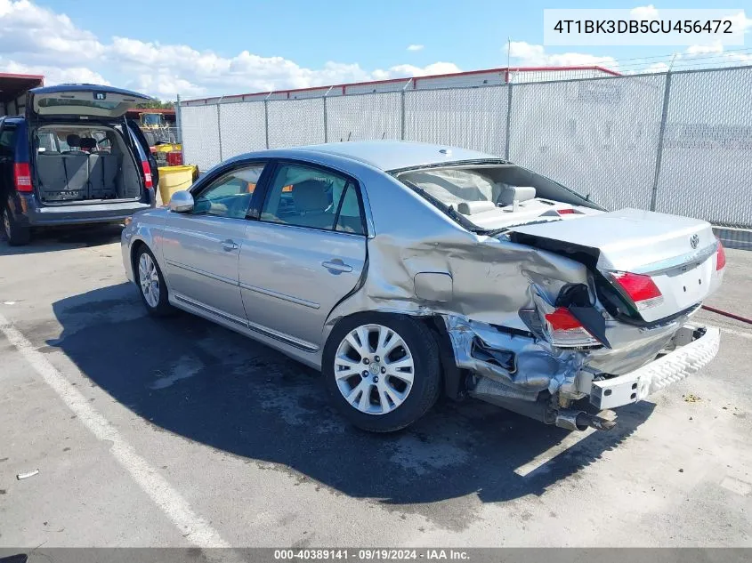 2012 Toyota Avalon VIN: 4T1BK3DB5CU456472 Lot: 40389141