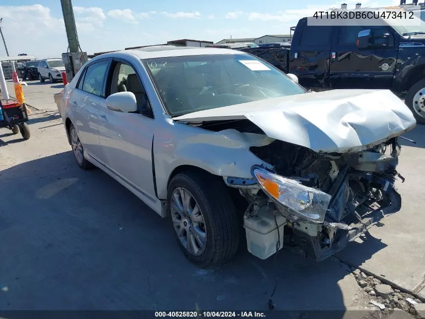 2012 Toyota Avalon VIN: 4T1BK3DB6CU473412 Lot: 40525820