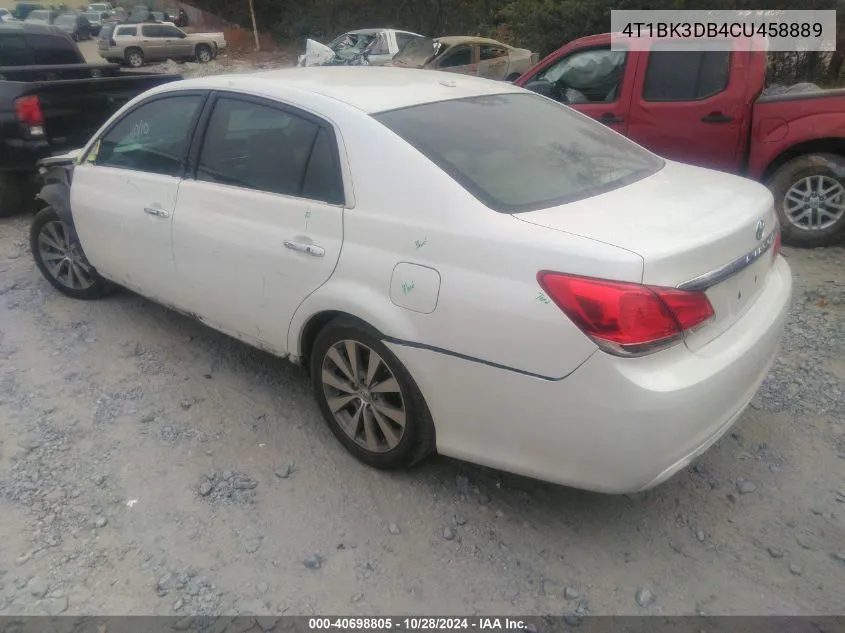 2012 Toyota Avalon Limited VIN: 4T1BK3DB4CU458889 Lot: 40698805