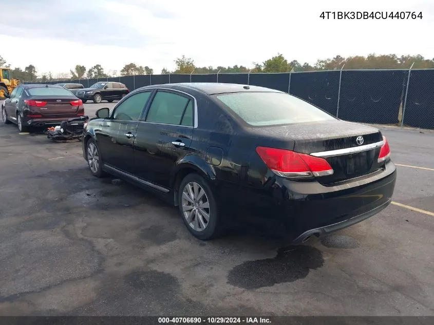 4T1BK3DB4CU440764 2012 Toyota Avalon Limited