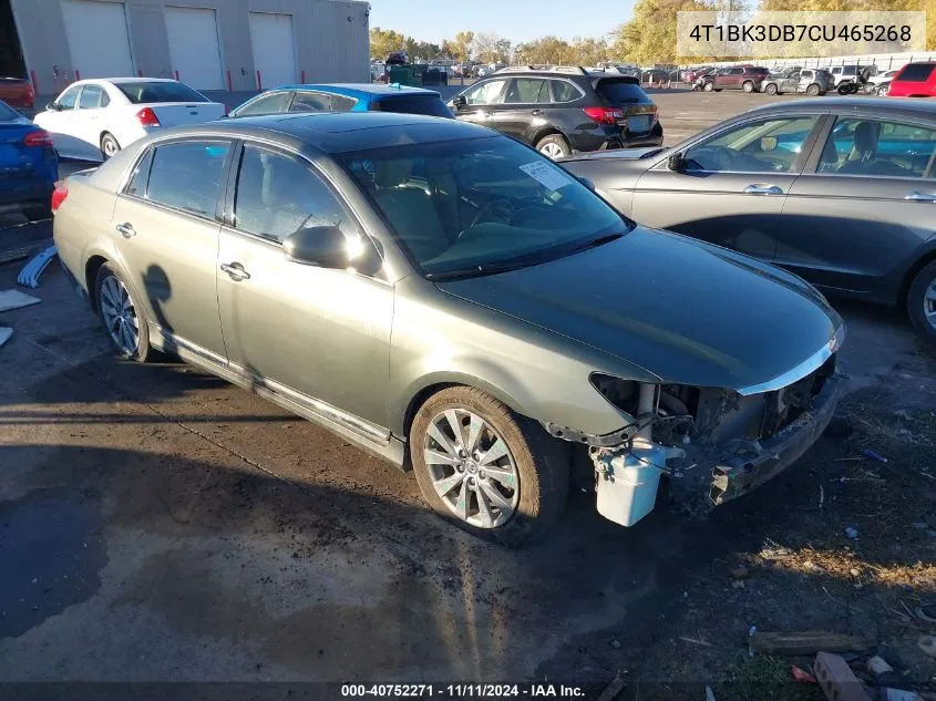 2012 Toyota Avalon Limited VIN: 4T1BK3DB7CU465268 Lot: 40752271