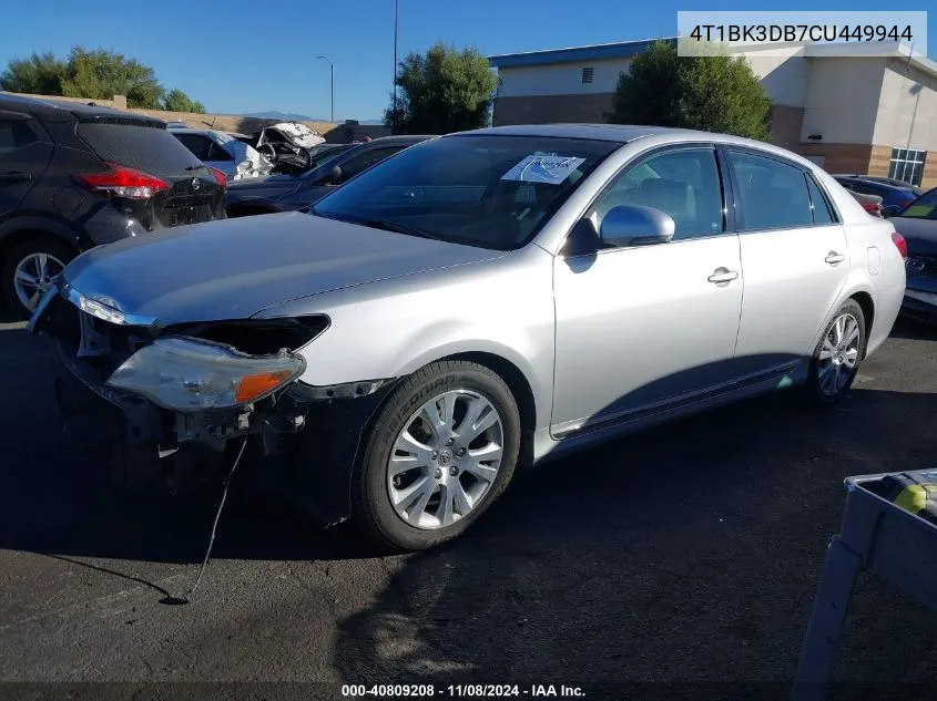 2012 Toyota Avalon VIN: 4T1BK3DB7CU449944 Lot: 40809208