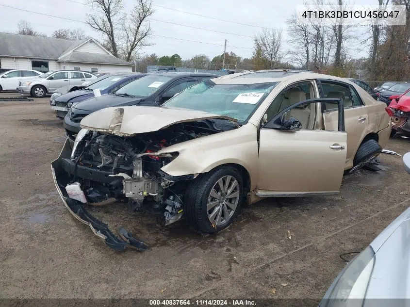 2012 Toyota Avalon Limited VIN: 4T1BK3DB1CU456047 Lot: 40837564