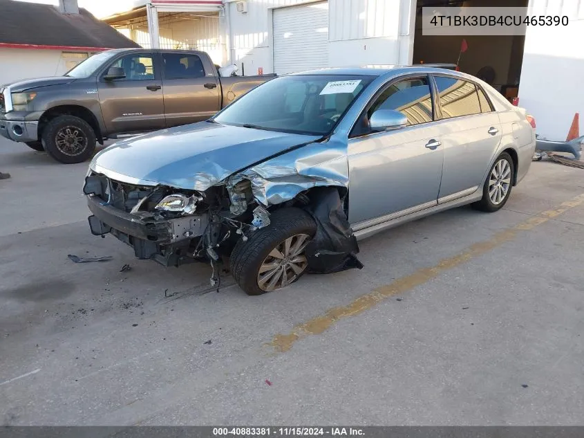 2012 Toyota Avalon Limited VIN: 4T1BK3DB4CU465390 Lot: 40883381