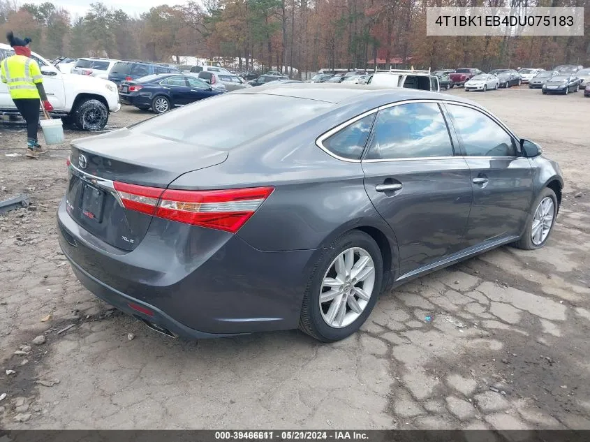 2013 Toyota Avalon Xle VIN: 4T1BK1EB4DU075183 Lot: 39466611