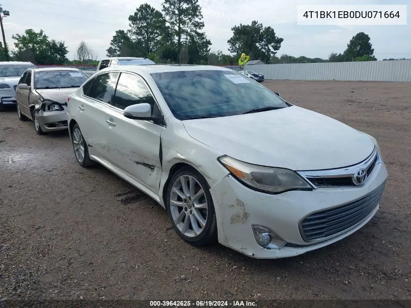 2013 Toyota Avalon VIN: 4T1BK1EB0DU071664 Lot: 39642625