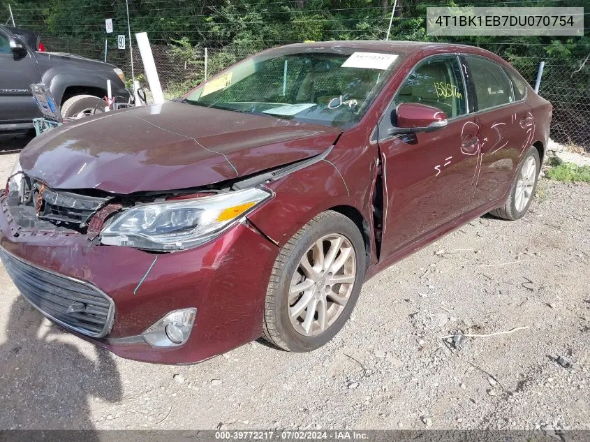 2013 Toyota Avalon Limited VIN: 4T1BK1EB7DU070754 Lot: 39772217