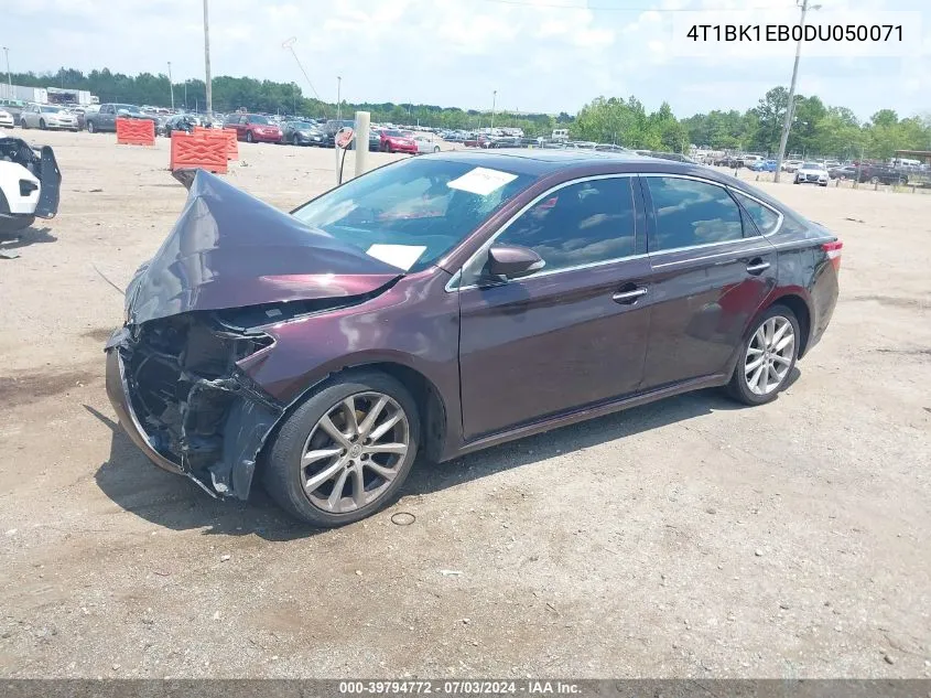 2013 Toyota Avalon Xle Touring VIN: 4T1BK1EB0DU050071 Lot: 39794772